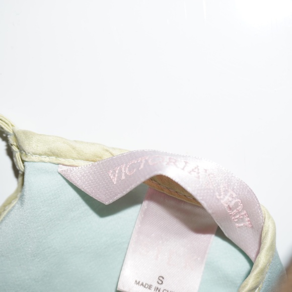 Victoria Secret Chemise Maxi Lingerie Small 100% Silk Nightgown Slip Tri-Color - Picture 6 of 7